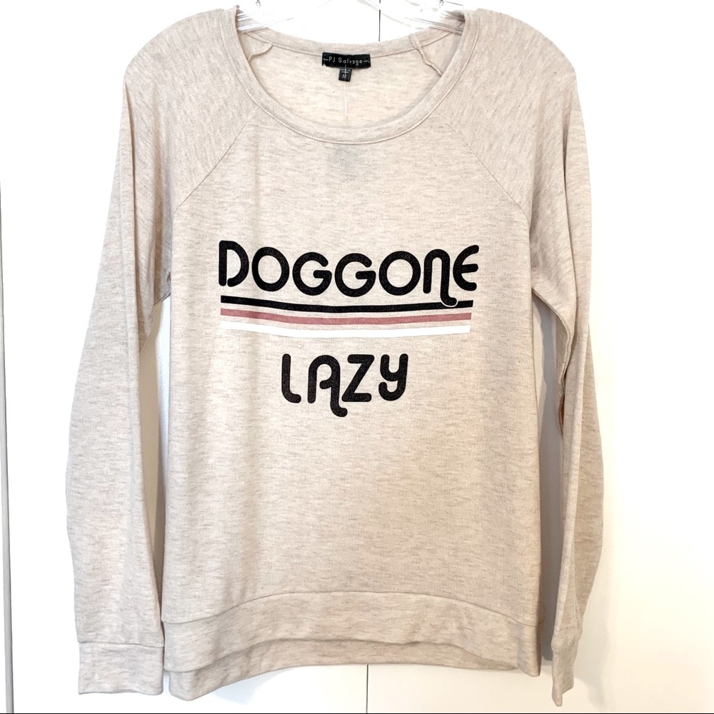 Super Soft Graphic Pajama Top Sweatshirt Sweater
